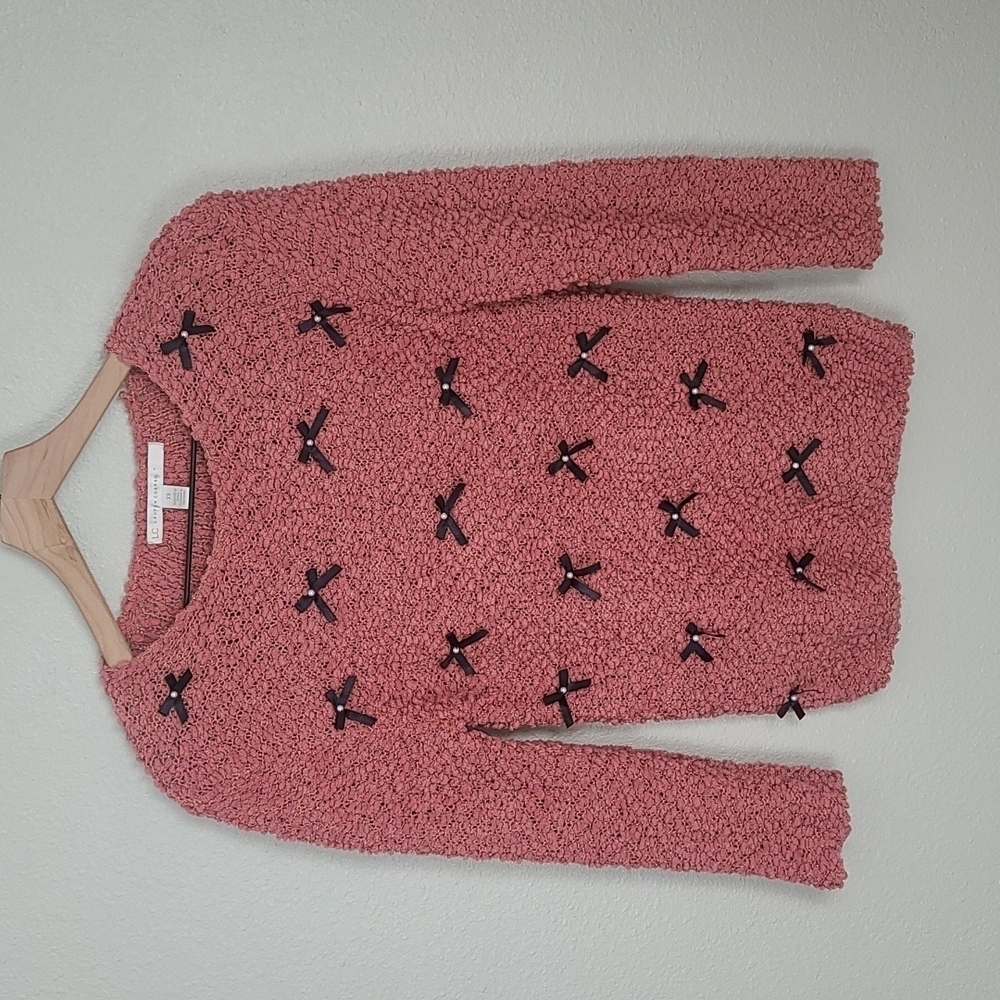 LC Lauren Conrad Bow Longsleeve Sweater Size XS